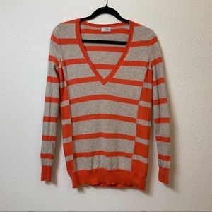 Wallace women’s red creamy striped sweater size S